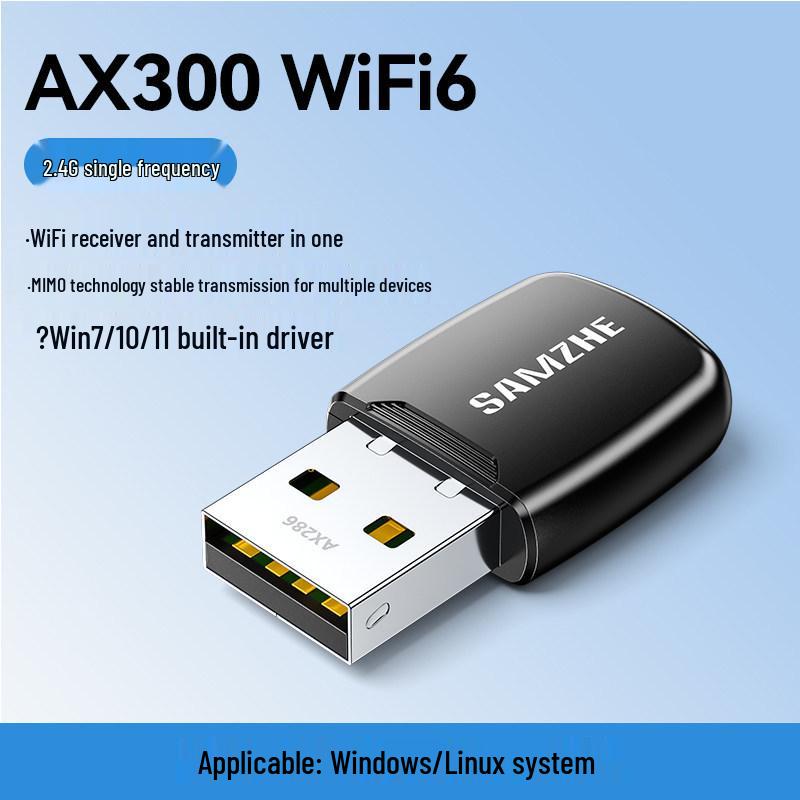 Shan Ze WiFi 6 USB Adapter for Desktop & Laptop - High-Speed Wireless Receiver & Transmitter