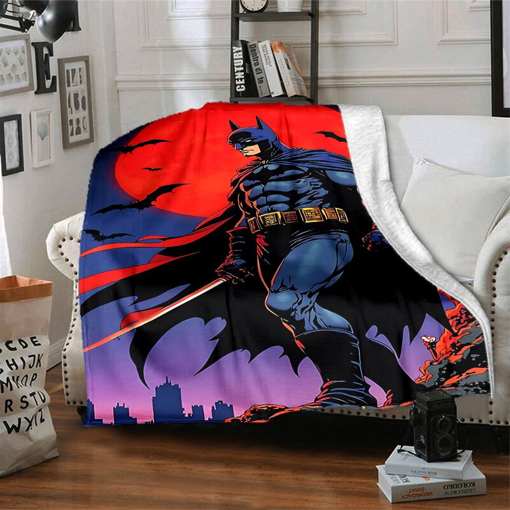 1pc Batman, Full Moon Flannel Blanket Soft Warm Throw for Home, Office, Travel, All-Season Cozy Bedding GiftL1038