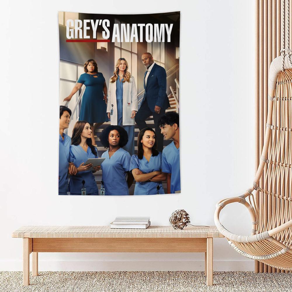 Classic Tv GGreys Anatomy Tapestry Microfiber Wall Hanging For Bedroom Living Room Decor Outdoor Festival Garden Bar Background