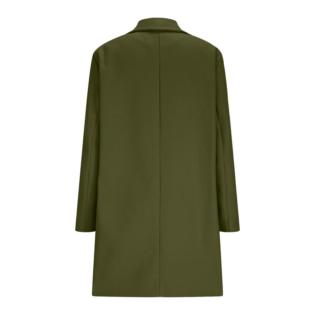 Women's Casual Longline Button Front Long Sleeve Coat Color