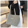 Women's Corduroy Shoulder Bag, Casual Large Capacity Fashionable Handbag, Suitable for Going Out, Machine Washable, with Fixed Shoulder Straps