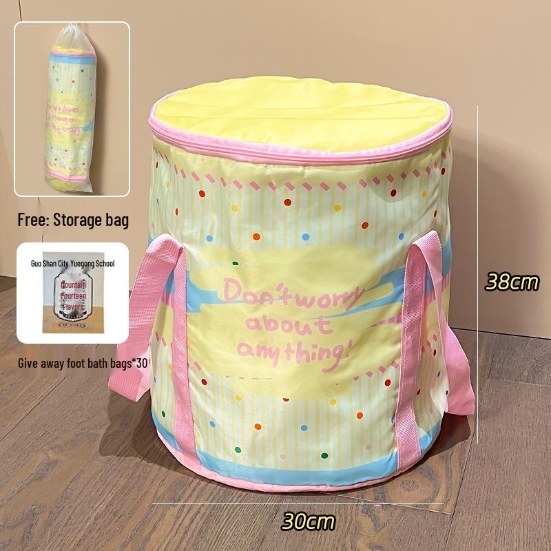Foldable Portable Over-Calf Foot Bath Bucket for Travel and Home Use