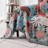 Fresh Floral Linen Sofa Throw Blanket Cover American Country Vintage One Piece All Season