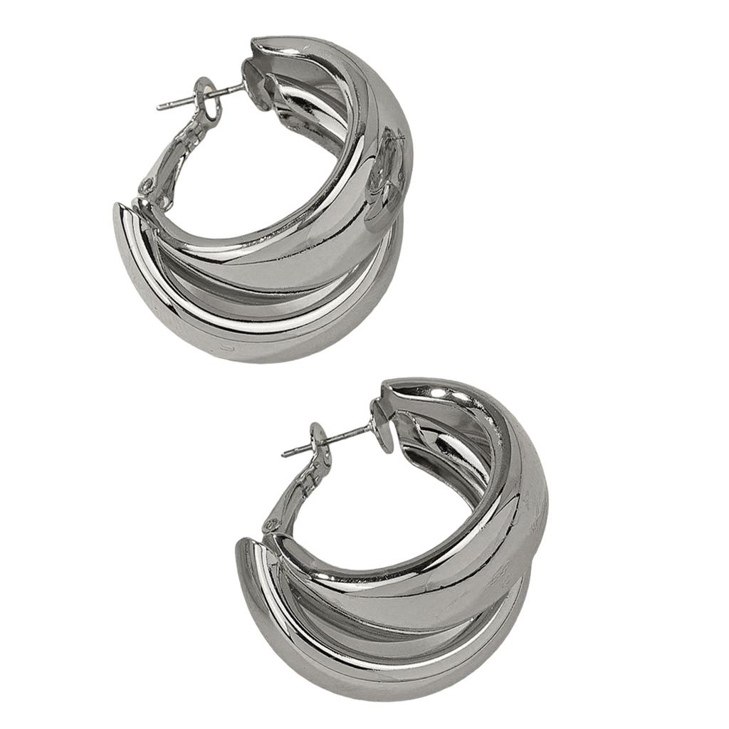 Vintage Earrings Exaggerated Earrings Circle Earrings Dangle Earrings Wide Double Hoops Jewelry for Women and Girls