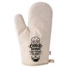 Gant de Cuisine Beige Chaud devant, chef-d'œuvre en cours | Coton Recyclé 280 g/m² 17 × 26 cm Dos Matelassé | Taille Unique Four