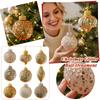 Christmas Glitter Sequin Clear Plastic Radish Ball Ornament Hanging Decor for Holiday Party Decorations