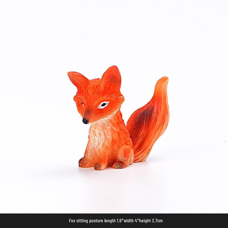 

Handmade Cute Fox Resin Ornament for Car, Desktop, or Cake