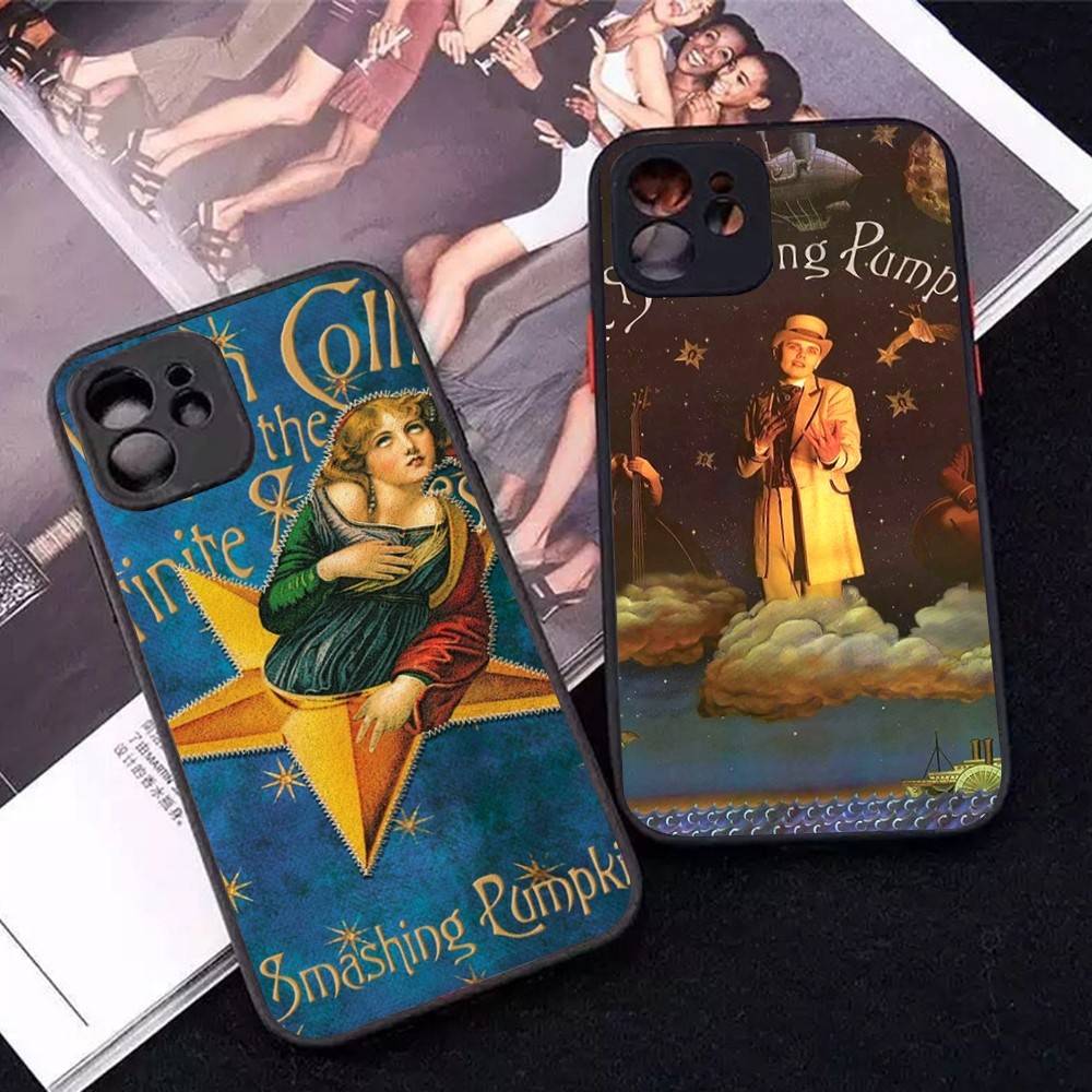 The Smashing Pumpkins Band Rock For IPhone 11 12 13 14 15 16 Pro Max Plus X XS MAX Shockproof Matte Back Cover
