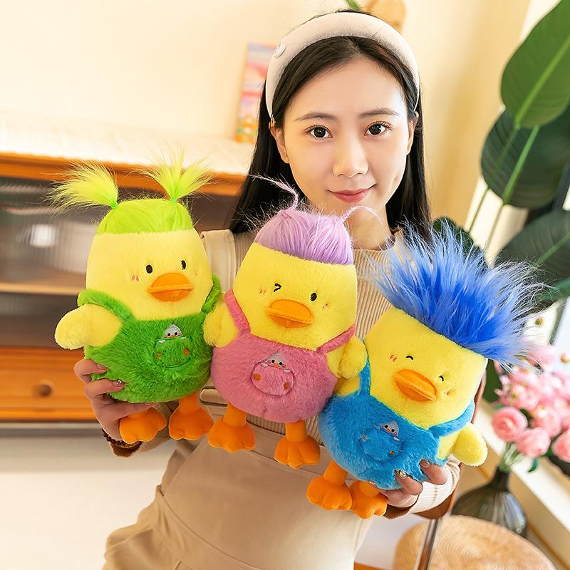 Funny Hairstyle Duck Creative Doll Doll Plush Toy Children Throw Pillow Birthday Gift