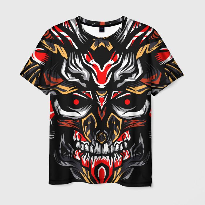 Newest Demon Samurai Mask Sakura 3D Print T shirts For Men/Women Crew Neck Short sleeve Top Fashion Oversized Punk Style T shirt
