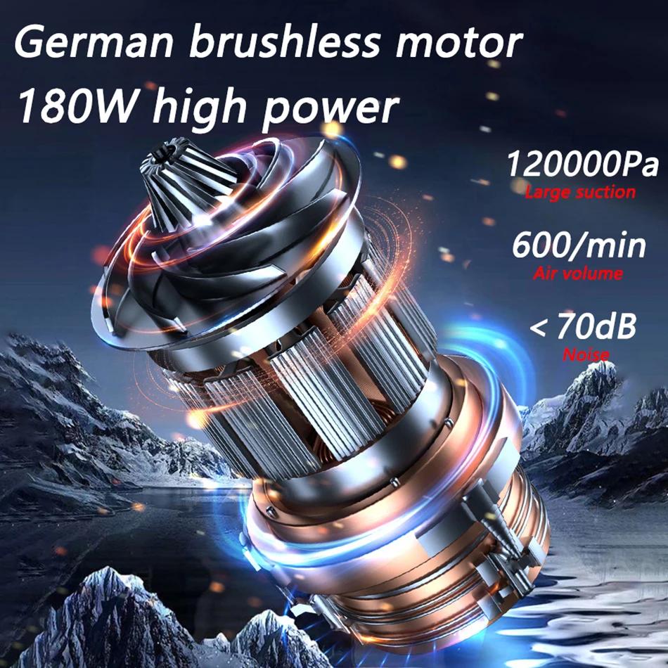 185000Pa 3-in-1 Cordless Vacuum Cleaner Strong Suction Handheld Portable Floor Brush Car Appliance
