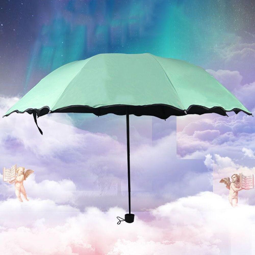 Dual Use Sun Umbrella UV Protection Folding Rain Umbrella Compact Women's Parasol  Rain