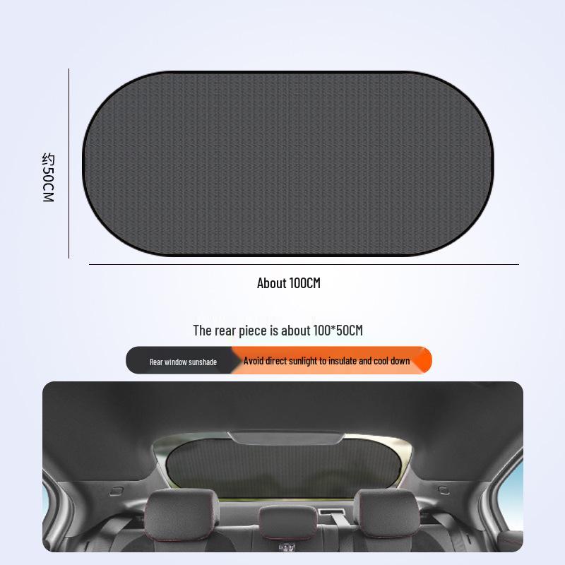Titanium Silver Rear Window Sunshade - Heat Insulation & Sun Protection Blackout Board