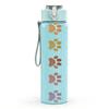 1PC Vertical Paw Print Trail 750ml Color Plastic Sports Water Bottle Leakproof Flip Straw Lid Suitable for Sports Office Home Use