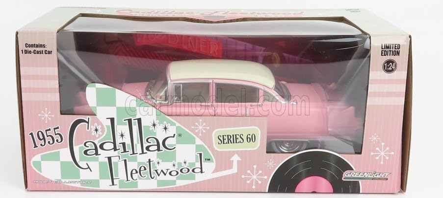 GREENLIGHT Scale Elvis Presley Cadillac Fleetwood Series 60 1955 1/24 (Pink)