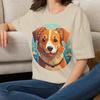 Happy Dog T-Shirt Dog Tee Animal Tee Gift for Boy Teen Girls Mom Dad Grandma Grandpa Family Sister Brother Mama Grands Crew Team Party