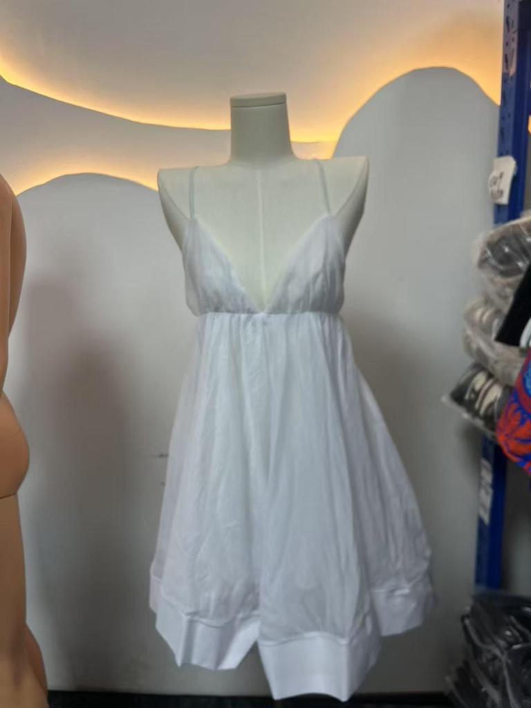 2026 Trendy European and American Women's V-Neck Backless Dress - Beach Holiday Style
