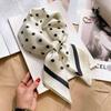 70cm White Stripe Nordic Style Silk Scarf Women Large Square Shawl Simple Chic Decorative Versatile Headwear Clothing Bags Scarf