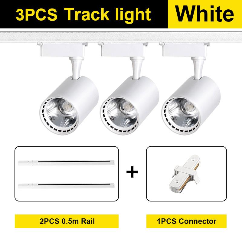 Led Track Light AC220V COB Spotlight Rail Lighting 12W 20W 30W 40W  Set Led Track Rail Spotlight Clothing Store Shop Home
