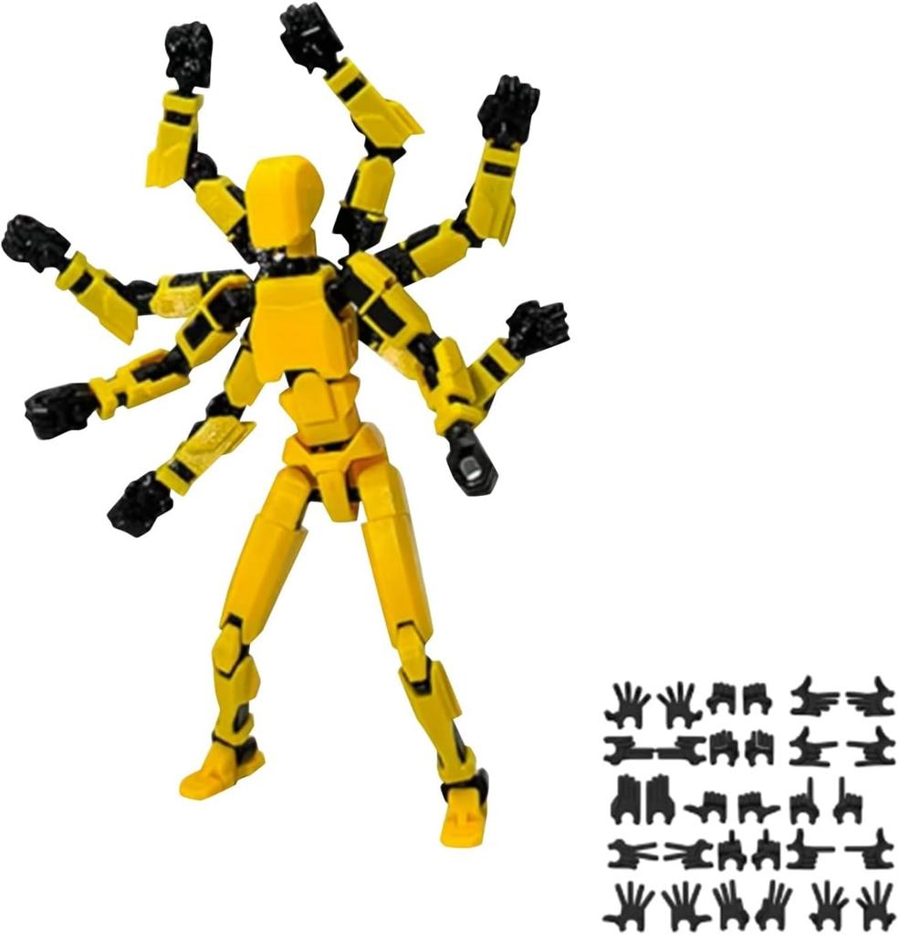 Mythological Figure PVC Model, 3D Printed Multi-Joint Full Body Movable Robot Titan 13, for Stop Motion Animation Adult Desktop Decor