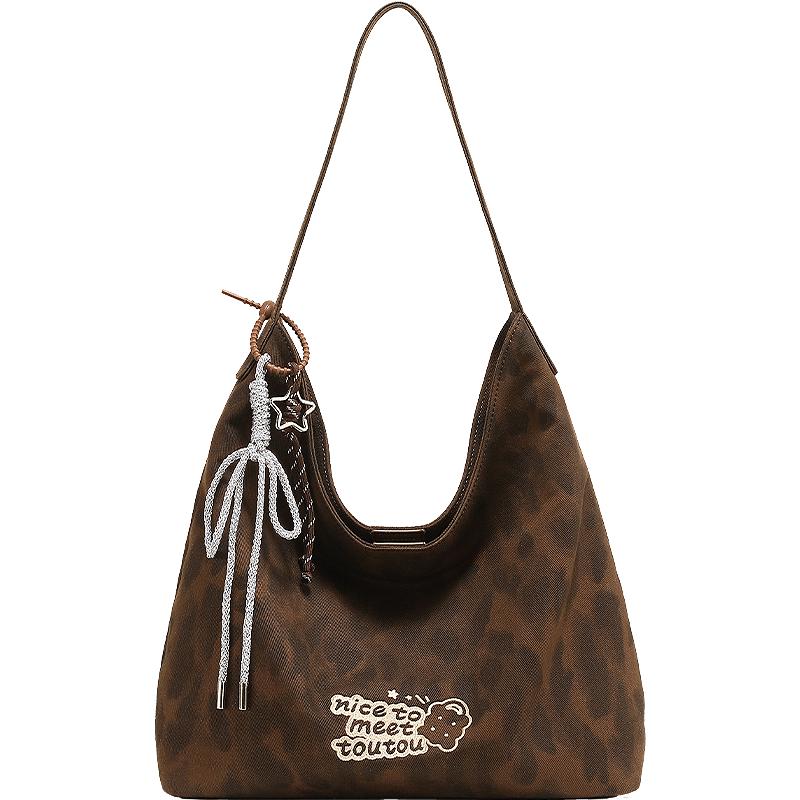 Toutou 2025 Women s Leopard Print Canvas Tote Bag Large
