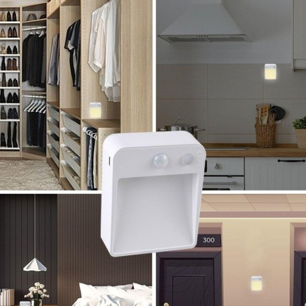 Battery Powered LED Night Light Automatic Light Sensor Light Bedside Lamp Baby Kids Bedside