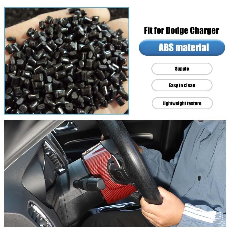 ABS Steering Wheel Base Upper Decoration Protective Cover Sticker Fit For Dodge Charger For Challenger For Durango For 300C Interior Accessories