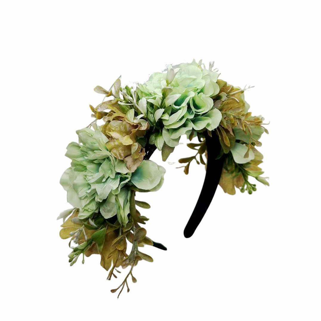 

Mori oversized flower headband high-end fabric flower head buckle bride bridesmaids vacation photo hair accessories