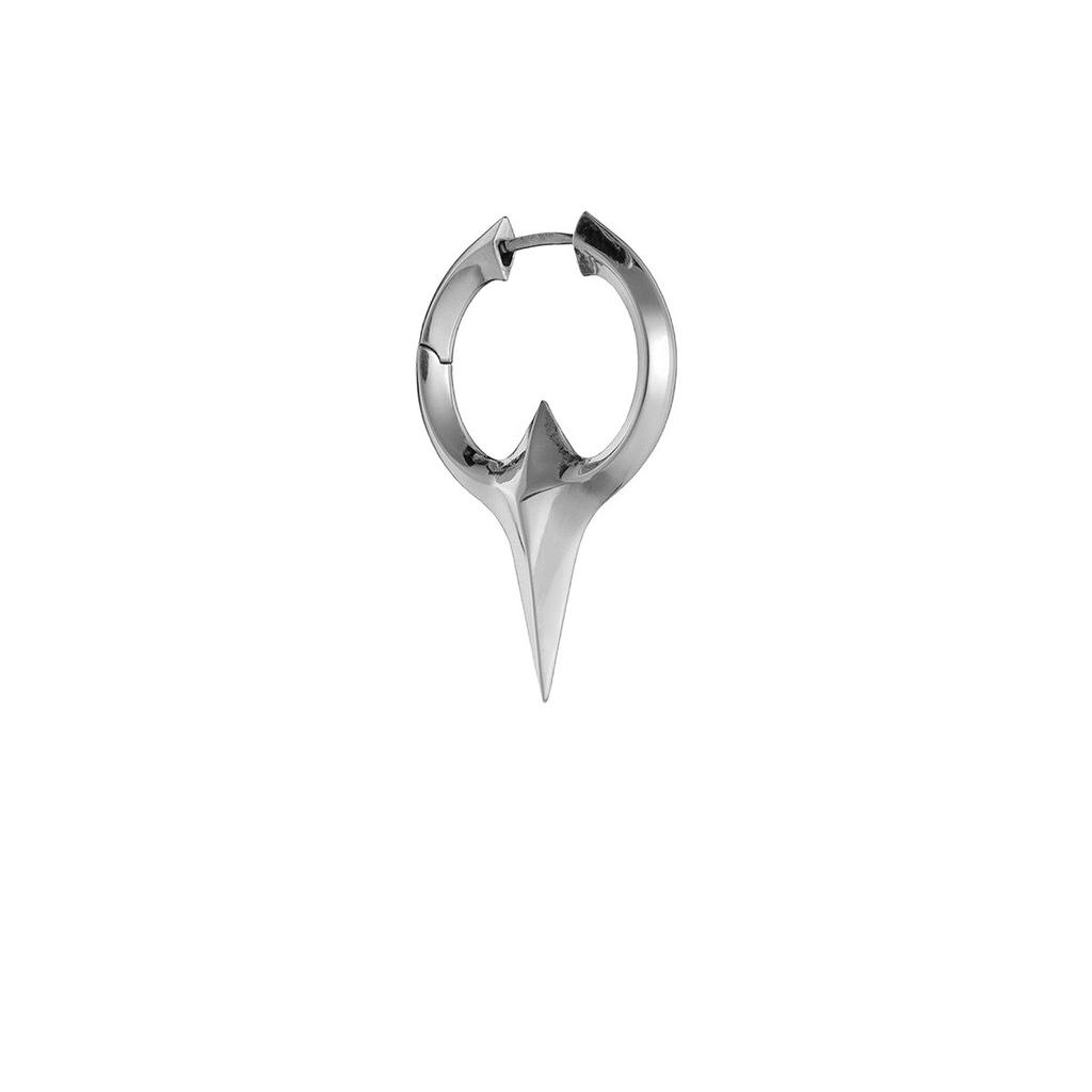Minimalist Inverted Sword Four Pointed Star Dangle Earrings Unisex Personalized Hip Hop Neutral Ear Buckle