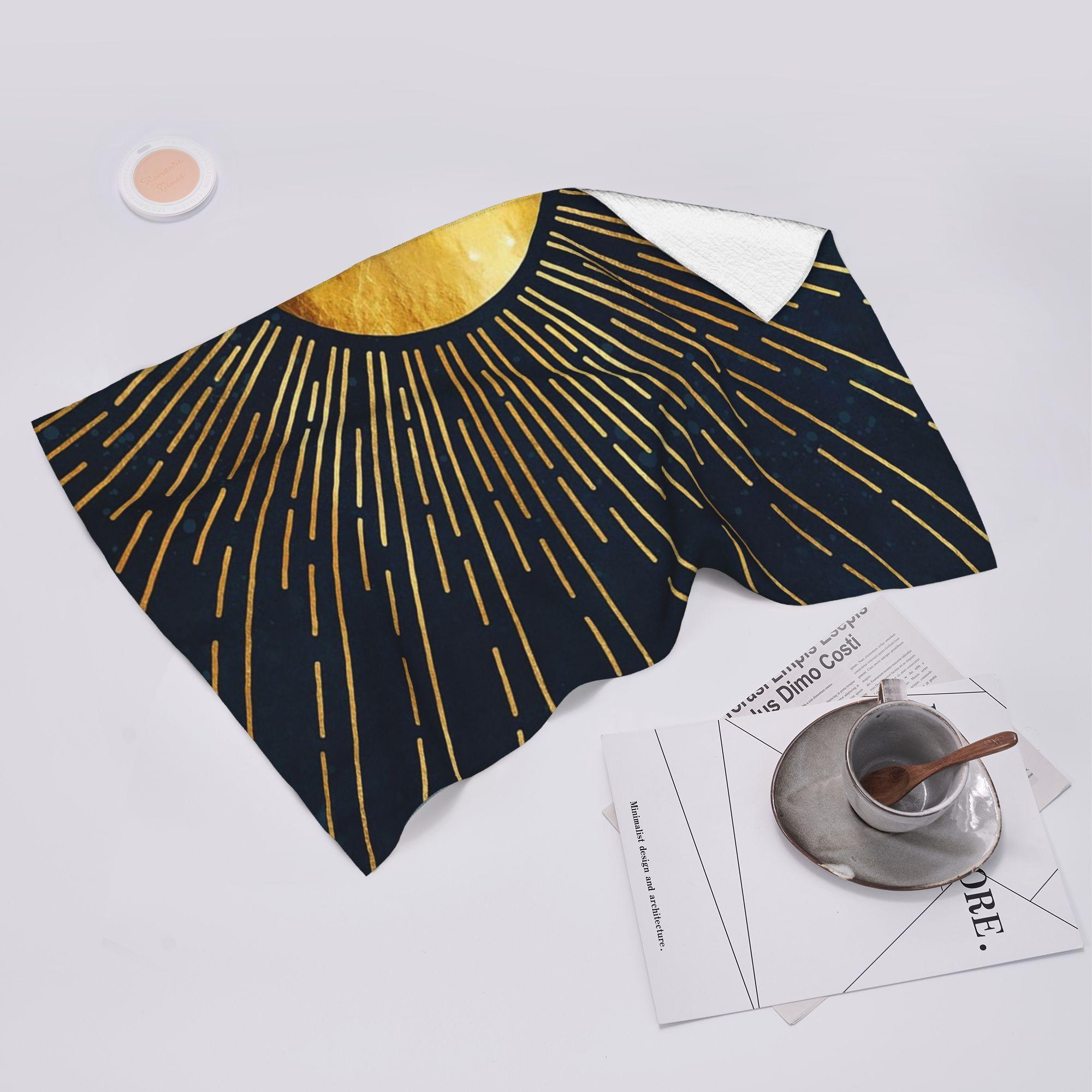 Creative Man Blue/Gold And Soft Face Towel Quick Dry Pool Bath Cotton Towels Breathable