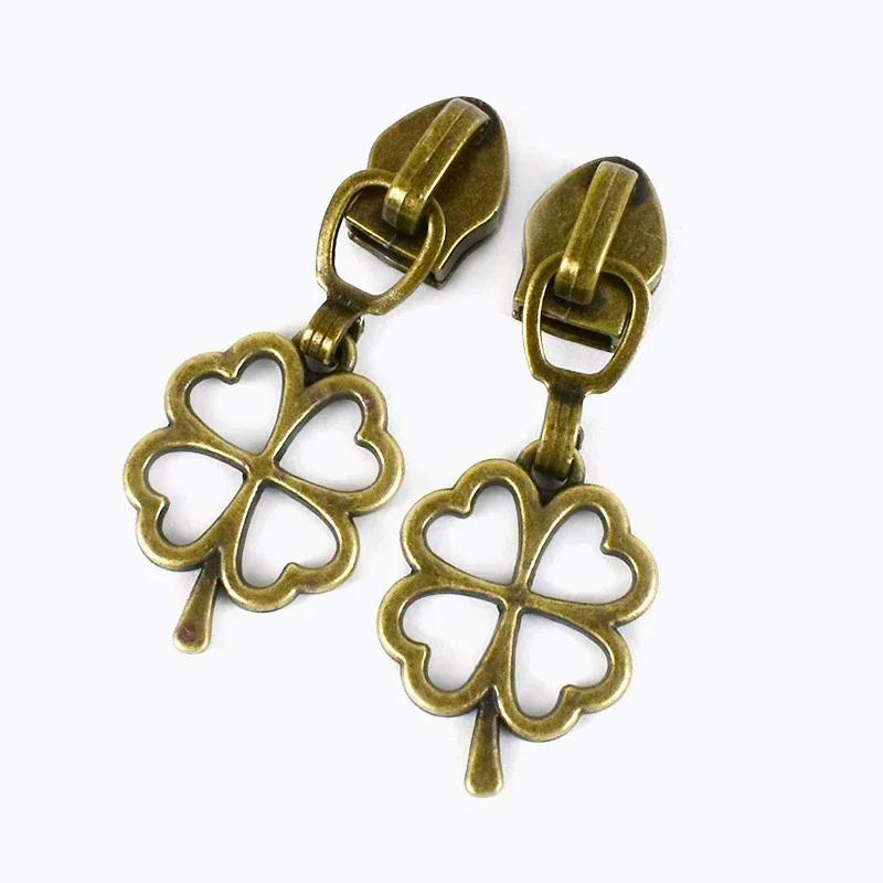 Meetee 5/10/20Pcs 5# Zipper Puller for Nylon Zippers Plastic Coil Zips Slider Heads Repair Kits DIY Garment Sewing Accessories