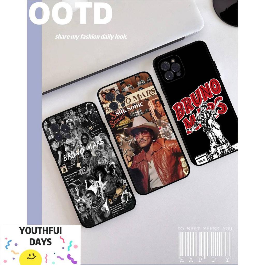 B-Bruno M-Mars Singer Phone Case For Iphone 17 16 15 14 13 12 11 Pro Max Plus Black Shell Cover Case