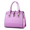 Women's One Shoulder Bag Bright Leather Crocodile Texture PU Leather Portable Women's Bag One Shoulder Diagonal Large Capacity Women's Bag