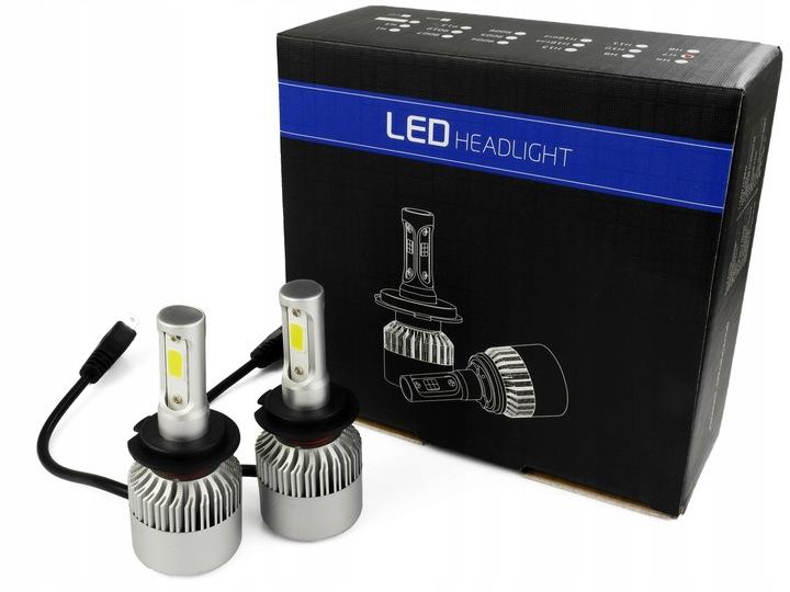 Żarówki Led H7 S2 72W Cob Mocne Zestaw 16000 Lm