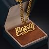 Atoztide Personalized Custom Name Necklace Stainless Steel for Women Men Heart Crown Pendant Link Chain Birthday Jewelry Gift
