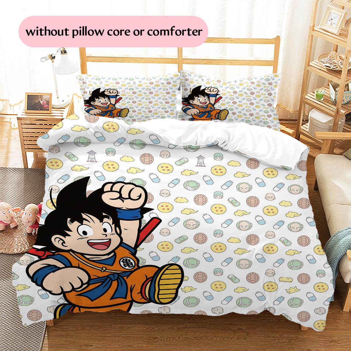 

Cute Dragon Ball Pattern Bedding Quilt Set Home Decoration Gift (1 * duvet cover + 2 * pillowcase without core) 135x200cm