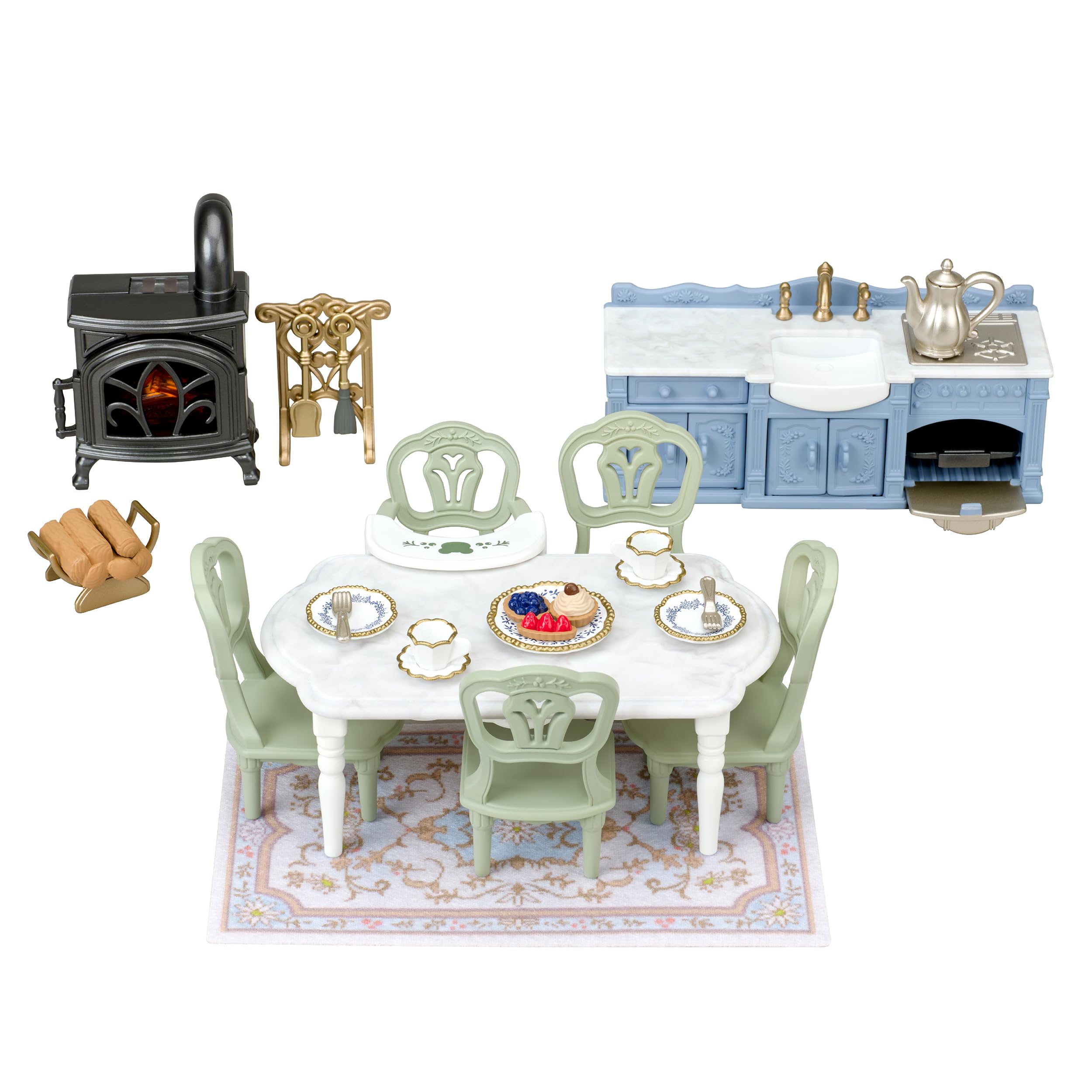 

Мебель Sylvanian Families Дом с красной крышей у воды Элегантная столовая Сертифицированная игрушка ST Кукольный домик для детей от 3 лет и Sylvanian Families от Epoch