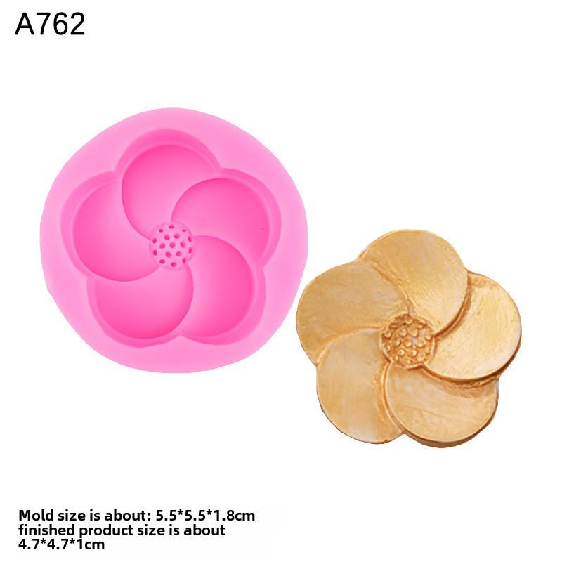 Matriță de silicon cu plumeria și gardenie pentru lumânări, aromaterapie și decorațiuni din ipsos