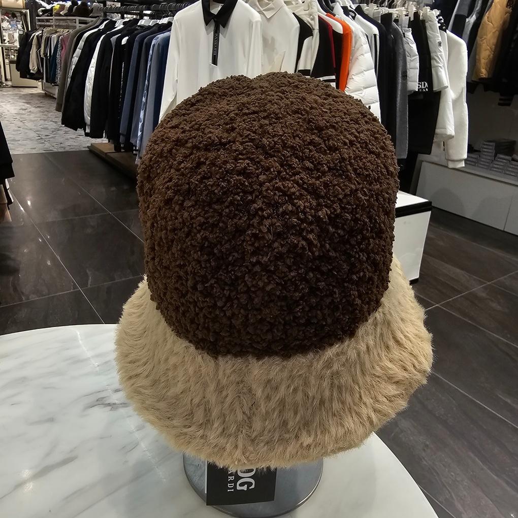 Pasadi PTWAH965M Women's Black Brown Poggle Colorblock Bucket Hat