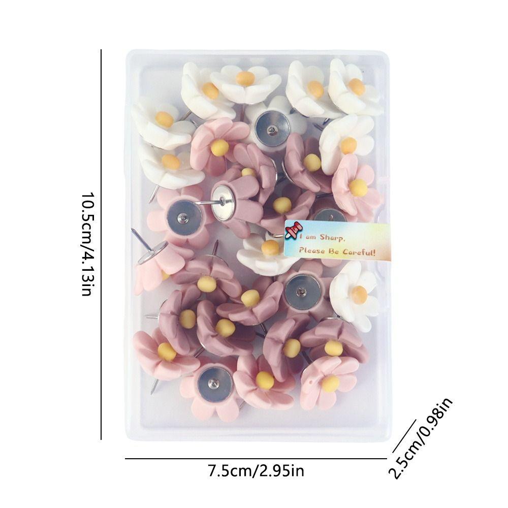 20/30/50Pcs Photo Wall Decor Six-Petal Flower Pushpins Creative Thumb Tacks  School