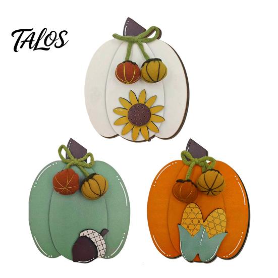 Kitchen Shelf Decor Wooden Fall Harvest Pumpkin Ornaments, Autumn Decorations, Decorative Tabletop Thanksgiving Table Centerpiece for Festival