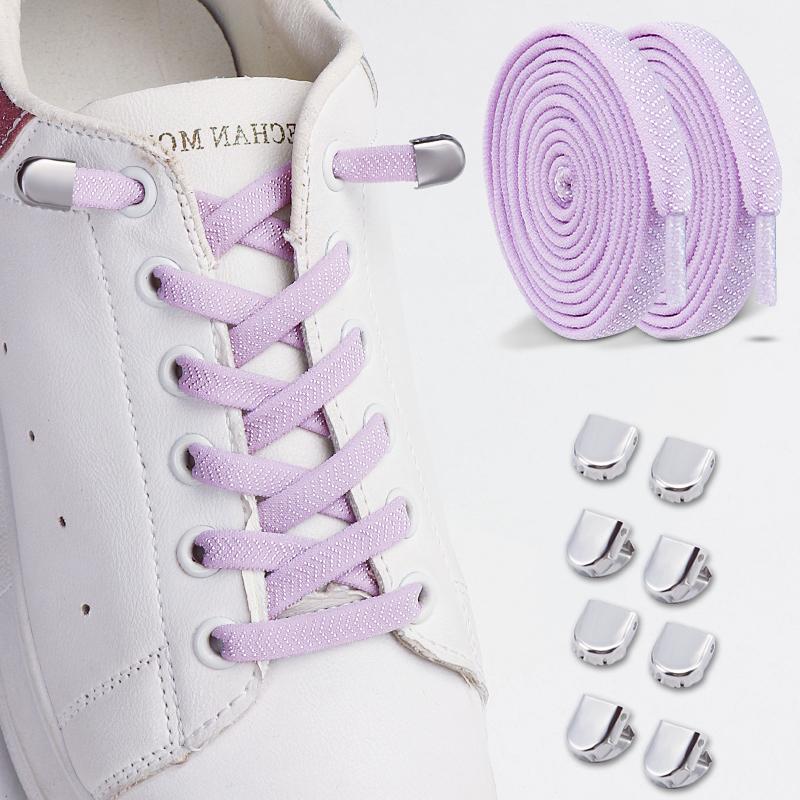 2Pairs Quick Lace Lazy Sports Shoestring Elastic No Tie Shoe Laces for Kids & Adults - Easy Slip-On Shoelaces Shoe Accessories