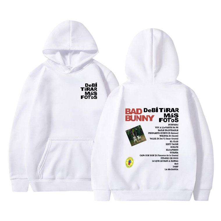 Žhavý rapper Bad Bunny 2025 Nové album Debi Tirar Mas Fotos DTMF Mikina Muži Ženy Móda Oversized Pulovr Pánské Vintage Mikiny