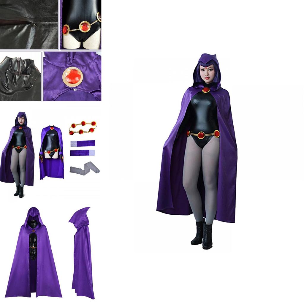 Stunning Anime Teen Titan Raven Costume For Cosplay And Themed Parties