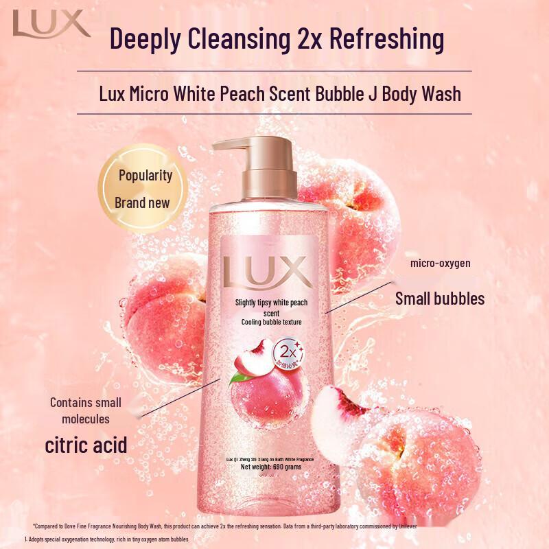 LUX White Peach Scent Refreshing Shower Gel