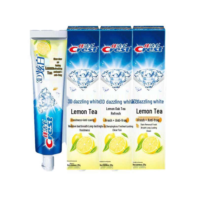 Crest 3D White Lemon Tea Toothpaste 3 x 170g