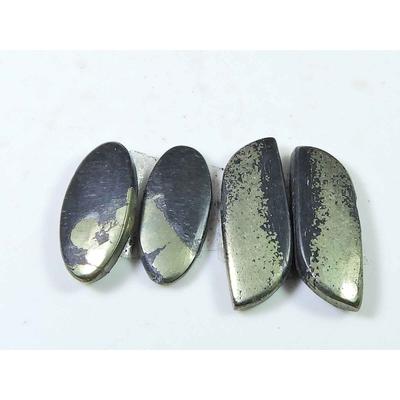 Natural Appach Gold Pyrite 2 Matching Pair Fancy Cabochon Gemstone 19-21MM SK-2165