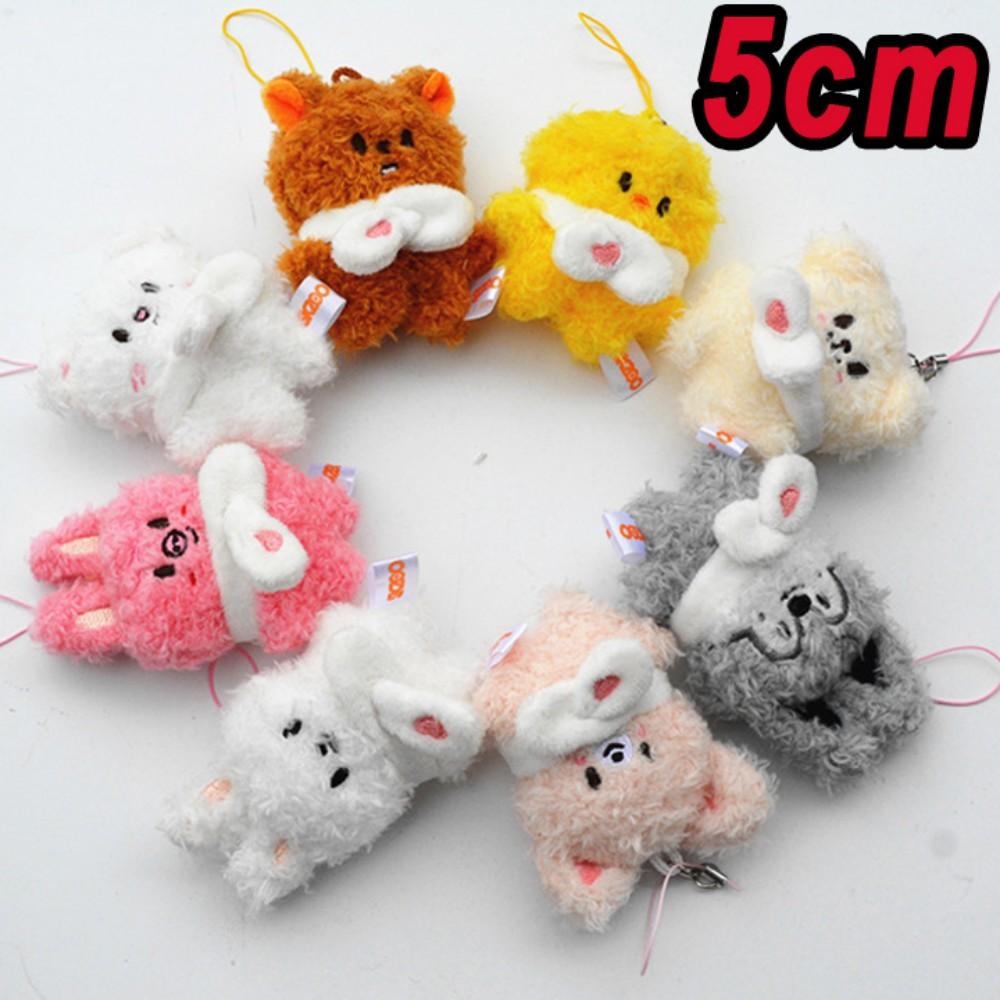 *5cm Straykids Mini Keychain Plush Doll Pendant FM Doll Creative Doll Bag Pendant Children's Fans Cute Gift