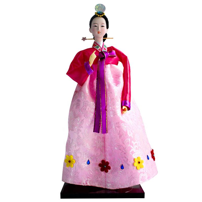 South Korea Girl North Korea Doll Human Shape Silk Doll Home Decoration Accessories Figurine Craft Decorations For Home Folk Art