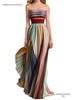 Cross-border Summer Women's Fashion Printed Sleeveless Bandeau High-Waisted Maxi Dress